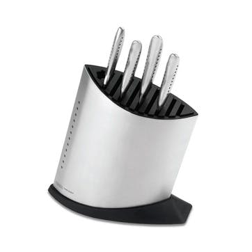 Sai 5 Piece Global Sai Knife Block Set , Silver