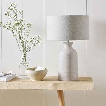 Ceramic Small Bottle Table Lamp H53cm, White