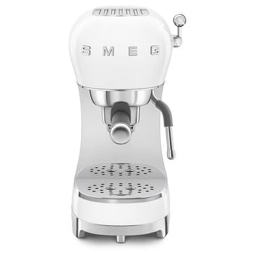 50's Style Espresso Coffee Machine, White