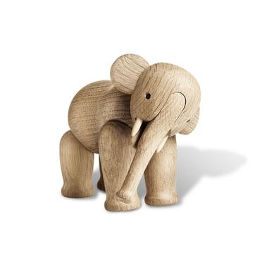 Elephant Wooden Figurine, Small, Oak