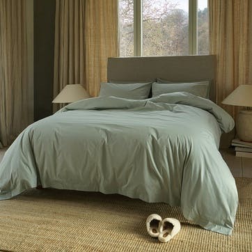 Original Sateen  Duvet Cover Superking, Sage Green