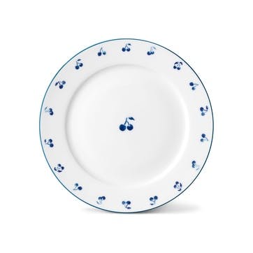 Cherry Side Plate , Vintage Blue