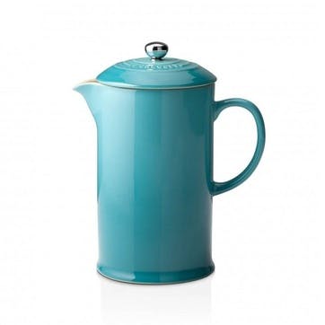 Stoneware Cafetiere with Metal Press; Teal