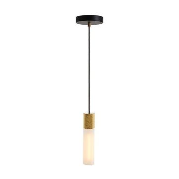 Basalt Single Pendant & Bulb L300 x D5cm Brass