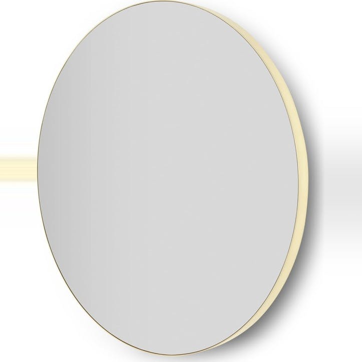 Arles round mirror, Brass