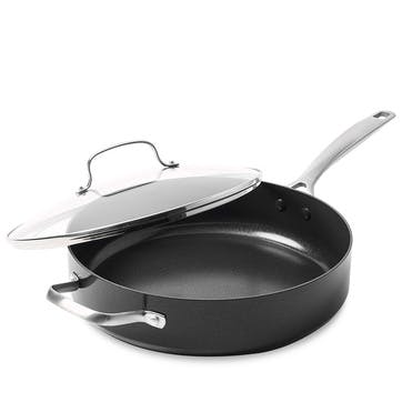 Copenhagen Non-Stick Skillet with Lid 24, Black