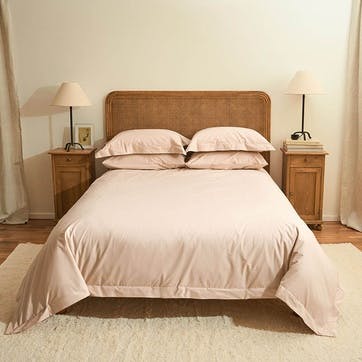 The Edged 300 Thread Count Oxford Border Duvet Cover King, Dusky Pink