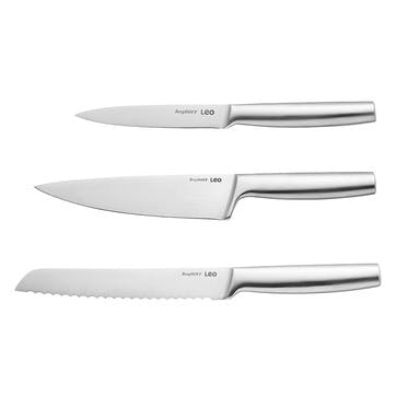 Leo Legacy 3 Piece Classic Knife Set, Stainless Steel