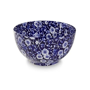 Calico Footed Bowl, Mini, Blue