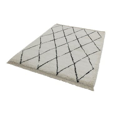 Rocco diamond berber style rug 160 x 230cm, cream