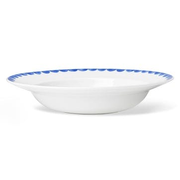 Scallop Rim Soup Bowl D24cm, Blue