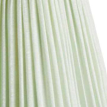 Scalloped Straight Empire Lampshade D45cm, Frosted Mint Linen