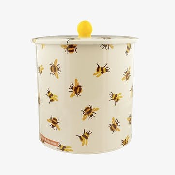 Bees Biscuit Barrel 18cm x 17cm, Yellow