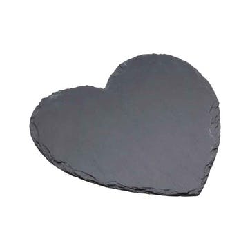 Slate Heart Shaped Serving Platter, 25cm
