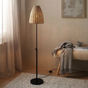 Burford Adjustable Floor Lamp H130cm, Black