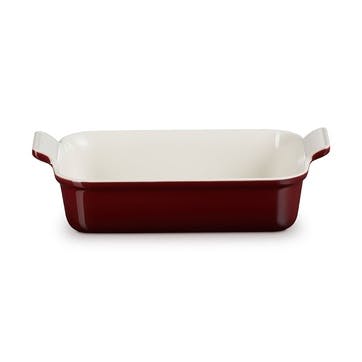 Stoneware Heritage Rectangular Dish 26cm, Garnet