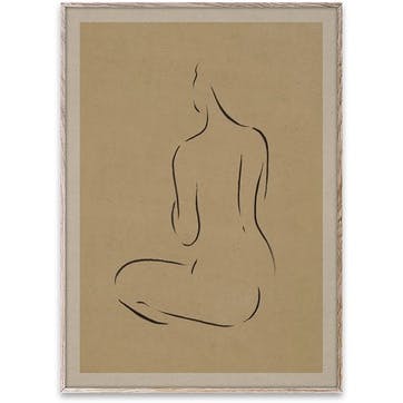 Grace III Framed Print 30 x 40cm, Beige