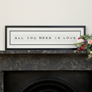 'All You Need Is Love' Word Frame