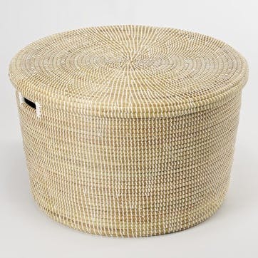 Round Storage Basket, Large, Natural