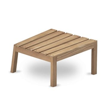 Between Lines Deck Stool H28 x W53.5 x D53.5cm, Teak