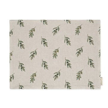 Olive Branch Set of 2 Placemats, Neutral