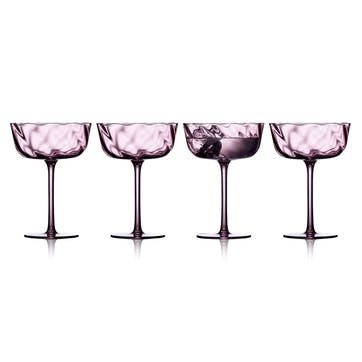 Vienna Set of 4 Champagne Bowls, 300ml, Purple