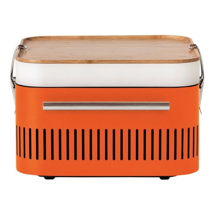 Charcoal portable barbeque, H23 x D35 x W43cm, Everdure, Cube, orange