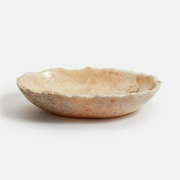 Liston Onyx Bowl H10 x W30 x D5.5cm , Cream