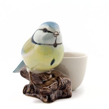 Blue Tit Egg Cup, H9cm, Blue