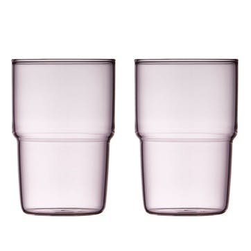 Torino Set of 2 Tumblers, 400ml, Pink