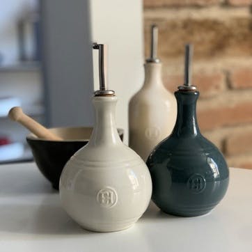 Ceramic Vinegar Flask, 400ml, Cream