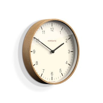 Mr Clarke Wall Clock, D28cm, Pale Wood