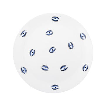Side plate, D23cm, Casacarta, Eye, White and Blue