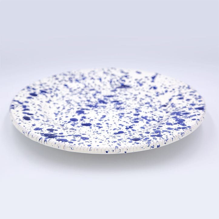 Splatter Dinner Plate D24cm, Blueberry