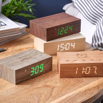 Flip Click Clock, Natural Cherry