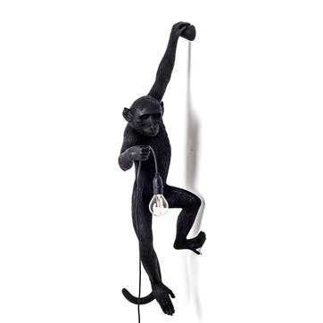 Monkey Lamp, Hanging Left Black