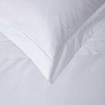 Adeline Duvet Cover, Super King, White