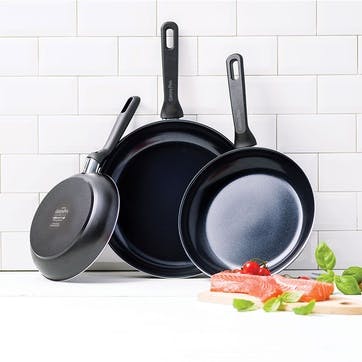 Memphis Non-Stick Frying Pan Set, Black