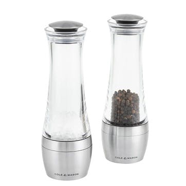 Amesbury Acrylic and Stainless Steel Salt & Pepper Mill Gift Set