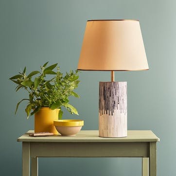 Gwyneth Natural Bone Table Lamp H37cm, Grey