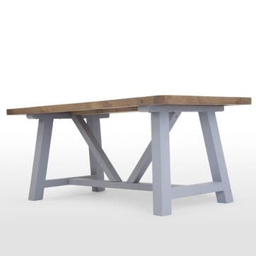Iona Dining Table; Solid Pine/ Pebble Grey