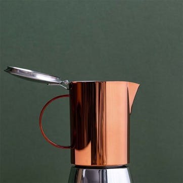 Polished Stainless Steel Stovetop Espresso Maker 200ml, Copper