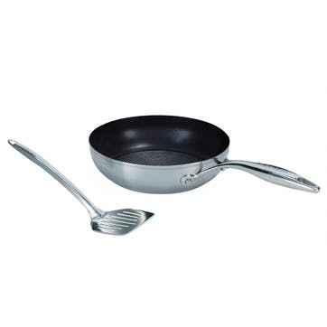 S Series Open Frying Pan With Slotted Turner 24cm