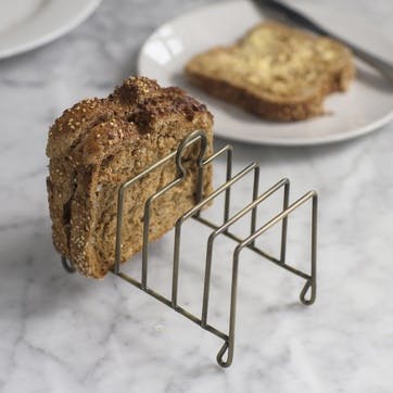 Brompton Toast Rack, Antique Brass Finish