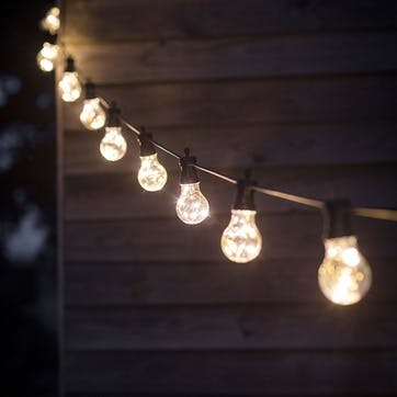 Festoon Lights 10 Bulbs, Black