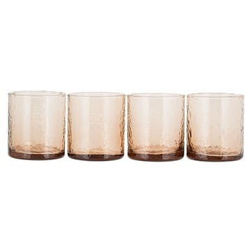 Yala Set of 4 Tumblers 325ml, Dusty Terracotta