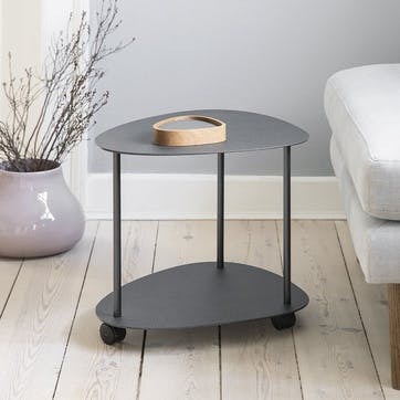 Curve Double Tiered Table, Anthracite