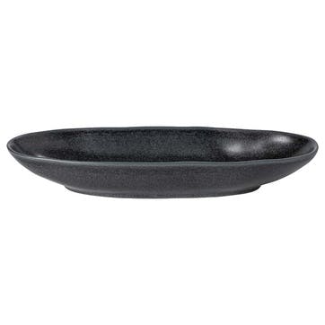 Livia Oval Platter D41cm, Matte Black