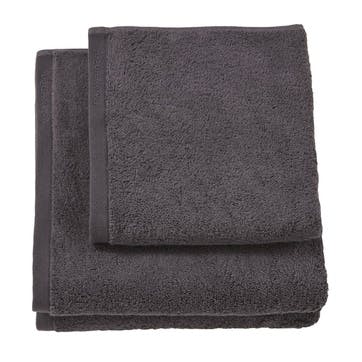 Hand towel, 55 x 100cm, Aquanova, London, graphite