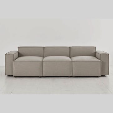 Model 03 3 Seater Linen Sofa, Pumice
